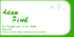 adam pink business card