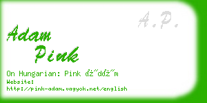 adam pink business card